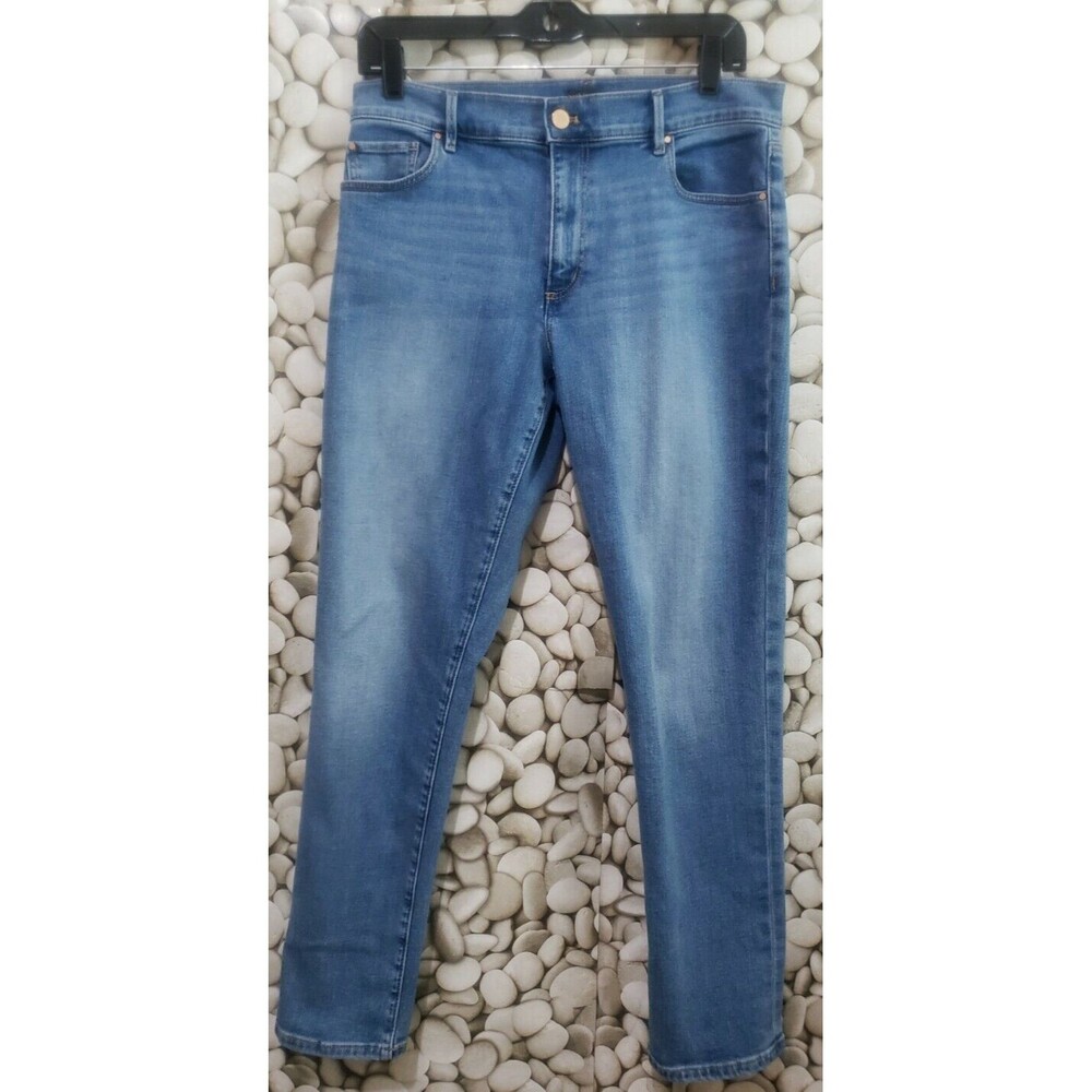 Ann Taylor Factory Jeans Womens Size 6 Light Wash Mid Rise Zip Skinny Denim
